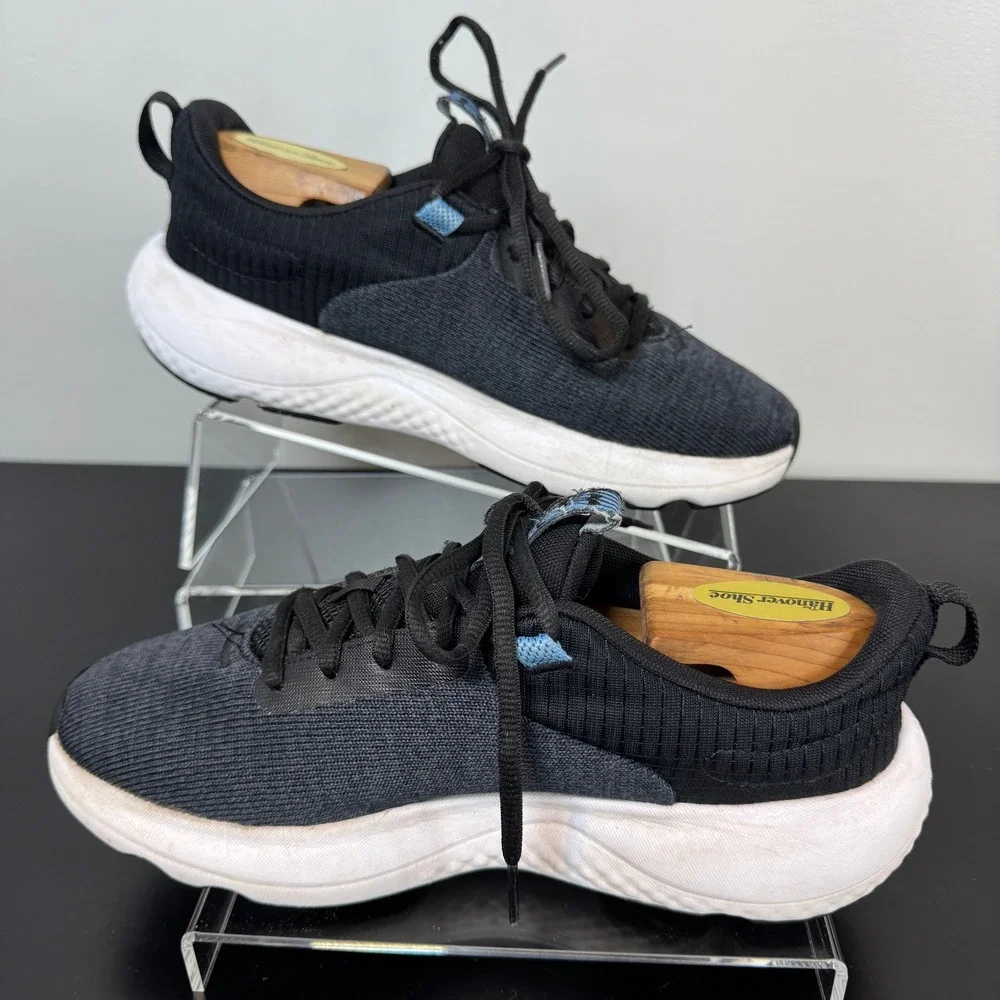 Under Armour Charged Vitalize Mens‎ 7.5 Running Shoes Black Blue 3026683-004 Gym